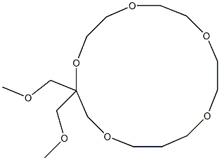3,3-Di(methoxymethyl)-1,4,7,10,13-pentaoxacyclohexadecane,,结构式