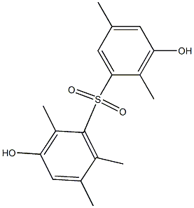 3,3'-Dihydroxy-2,2',5,5',6-pentamethyl[sulfonylbisbenzene] Struktur