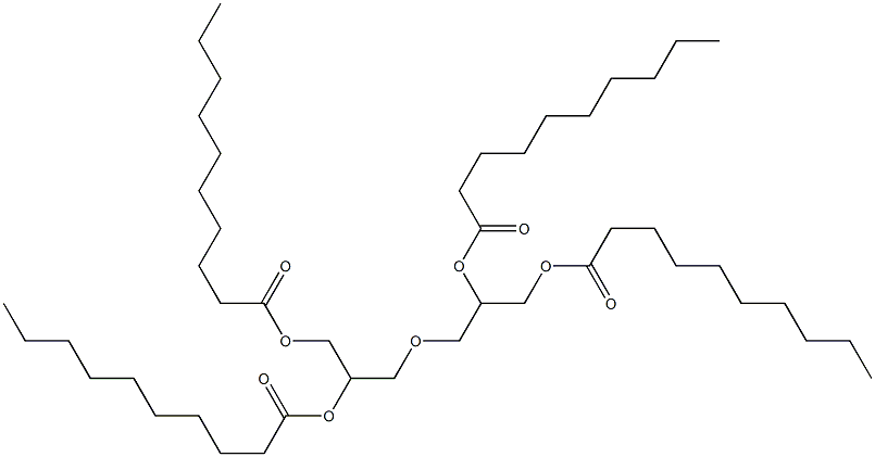 3,3'-オキシビス(1,2-プロパンジオールジデカノアート) 化学構造式