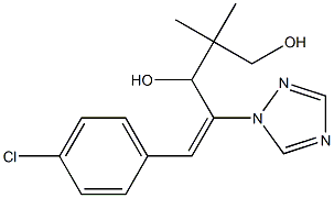 (E)-5-(4-Chlorophenyl)-2,2-dimethyl-4-(1H-1,2,4-triazole-1-yl)-4-pentene-1,3-diol 结构式