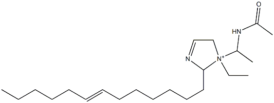 1-[1-(アセチルアミノ)エチル]-1-エチル-2-(7-トリデセニル)-3-イミダゾリン-1-イウム 化学構造式