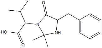 2-(2,2-Dimethyl-4-oxo-5-benzylimidazolidin-3-yl)-3-methylbutyric acid Structure