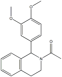 1-(3,4-Dimethoxyphenyl)-2-acetyl-1,2,3,4-tetrahydroisoquinoline,,结构式