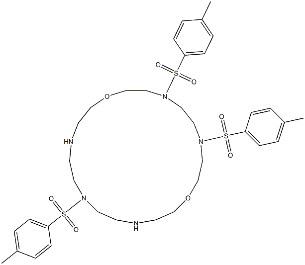 4,7,16-Tris[(4-methylphenyl)sulfonyl]-1,10-dioxa-4,7,13,16,19-pentaazacyclohenicosane Structure