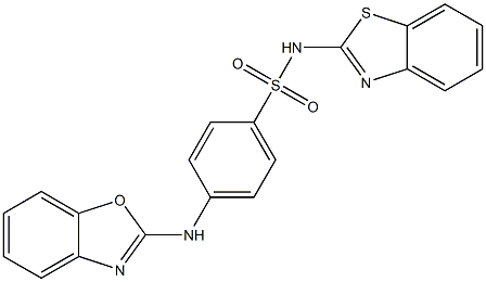 4-[(Benzoxazol-2-yl)amino]-N-(benzothiazol-2-yl)benzenesulfonamide,,结构式