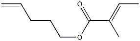 (E)-2-Methyl-2-butenoic acid 4-pentenyl ester,,结构式