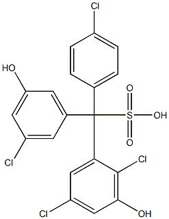  (4-Chlorophenyl)(3-chloro-5-hydroxyphenyl)(2,5-dichloro-3-hydroxyphenyl)methanesulfonic acid
