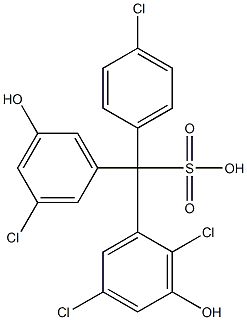 (4-Chlorophenyl)(3-chloro-5-hydroxyphenyl)(2,5-dichloro-3-hydroxyphenyl)methanesulfonic acid