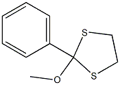 2-メトキシ-2-フェニル-1,3-ジチオラン 化学構造式