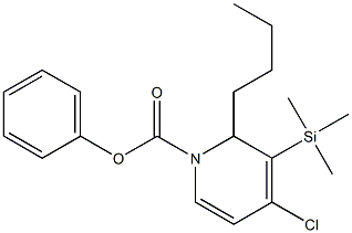 4-Chloro-1,2-dihydro-2-butyl-3-(trimethylsilyl)pyridine-1-carboxylic acid phenyl ester