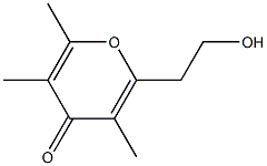 3,5,6-Trimethyl-2-(2-hydroxyethyl)-4H-pyran-4-one Structure