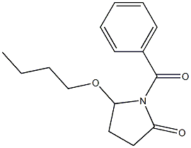 5-ブトキシ-1-[ベンゾイル]ピロリジン-2-オン 化学構造式