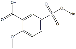 2-メトキシ-5-(ソジオスルホ)安息香酸 化学構造式
