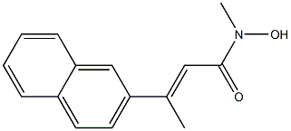 (E)-3-(2-Naphthalenyl)-3,N-dimethyl-2-propenehydroxamic acid Struktur