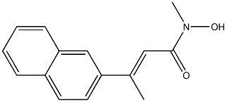 (E)-3-(2-Naphthalenyl)-3,N-dimethyl-2-propenehydroxamic acid,,结构式