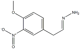 2-(4-メトキシ-3-ニトロフェニル)エタナールヒドラゾン 化学構造式