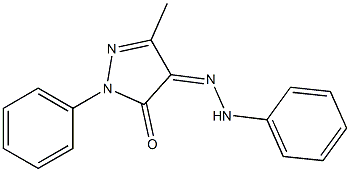 1-Phenyl-3-methyl-4-(2-phenylhydrazono)-2-pyrazoline-5-one Structure