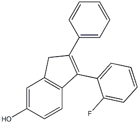 2-(フェニル)-3-(2-フルオロフェニル)-1H-インデン-6-オール 化学構造式