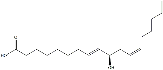 [8E,10R,12Z,(-)]-10-Hydroxy-8,12-octadecadienoic acid Structure