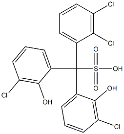 (2,3-Dichlorophenyl)bis(3-chloro-2-hydroxyphenyl)methanesulfonic acid Structure