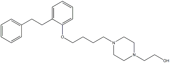 1-[4-[2-(2-Phenylethyl)phenoxy]butyl]-4-(2-hydroxyethyl)piperazine Struktur