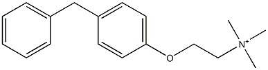 N,N,N-Trimethyl-2-(4-benzylphenoxy)ethanaminium Struktur