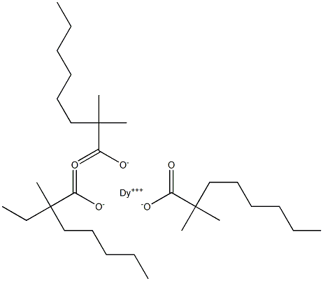 ジスプロシウム(III)ビス(2,2-ジメチルオクタノアート)(2-エチル-2-メチルヘプタノアート) 化学構造式