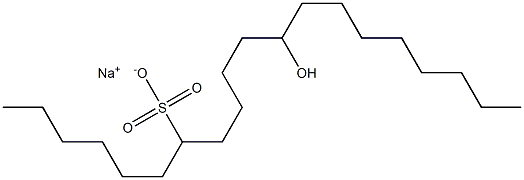 12-ヒドロキシイコサン-7-スルホン酸ナトリウム 化学構造式