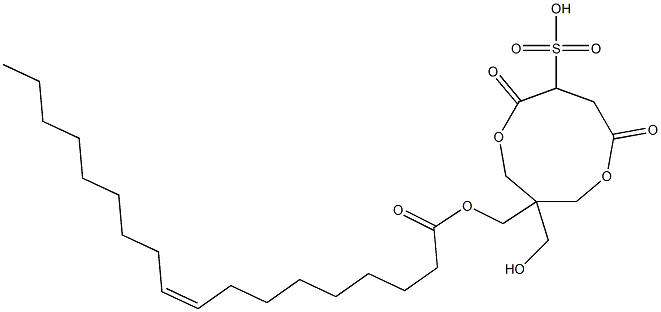 Oleic acid [1-(hydroxymethyl)-4,7-dioxo-6-sulfo-3,8-dioxacyclononan-1-yl]methyl ester Structure