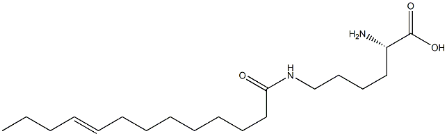 N6-(9-トリデセノイル)リシン 化学構造式