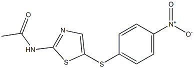 N-[5-(4-Nitrophenylthio)thiazol-2-yl]acetamide Struktur