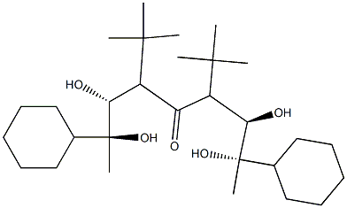 tert-Butyl[(2R,3S)-2,3-dihydroxy-3-cyclohexylbutyl] ketone Struktur