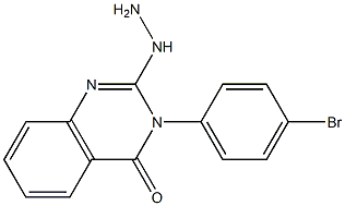 2-Hydrazino-3-(4-bromophenyl)quinazolin-4(3H)-one Struktur