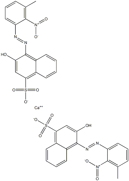 Bis[1-[(3-methyl-2-nitrophenyl)azo]-2-hydroxy-4-naphthalenesulfonic acid]calcium salt Structure