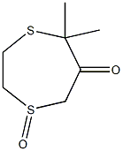 5,5-Dimethyl-6-oxo-1,4-dithiepane 1-oxide,,结构式