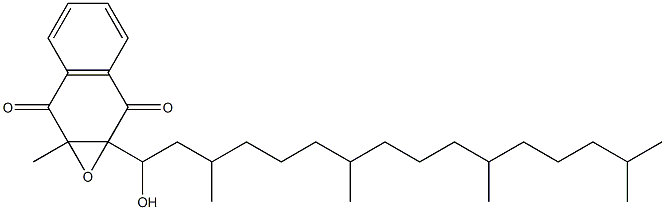 1a,7a-ジヒドロ-1a-(1-ヒドロキシ-3,7,11,15-テトラメチルヘキサデシル)-7a-メチルナフト[2,3-b]オキシレン-2,7-ジオン 化学構造式