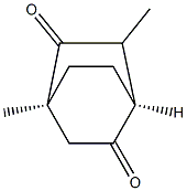(1S,4S)-4,6-ジメチルビシクロ[2.2.2]オクタン-2,5-ジオン 化学構造式