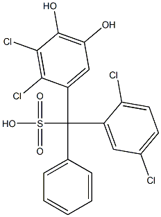 (2,5-Dichlorophenyl)(2,3-dichloro-4,5-dihydroxyphenyl)phenylmethanesulfonic acid Structure