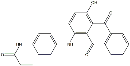 1-[4-(Propanoylamino)phenylamino]-4-hydroxyanthraquinone Structure