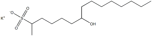 7-ヒドロキシペンタデカン-2-スルホン酸カリウム 化学構造式