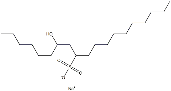 7-ヒドロキシノナデカン-9-スルホン酸ナトリウム 化学構造式