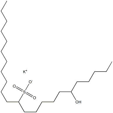 6-ヒドロキシトリコサン-12-スルホン酸カリウム 化学構造式