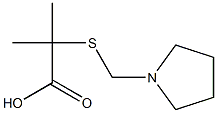 2-Methyl-2-[(1-pyrrolidinylmethyl)thio]propionic acid,,结构式