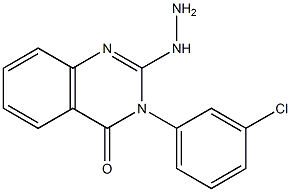 2-Hydrazino-3-(3-chlorophenyl)quinazolin-4(3H)-one Struktur