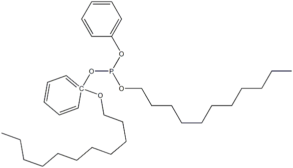 Phosphorous acid 1-(undecyloxy)undecyldiphenyl ester Struktur