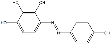 4-[(4-ヒドロキシフェニル)アゾ]-1,2,3-ベンゼントリオール 化学構造式