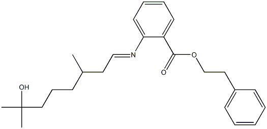 2-(3,7-Dimethyl-7-hydroxyoctylideneamino)benzoic acid phenethyl ester