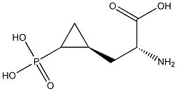 (2R)-2-Amino-3-[(1R)-2-phosphonocyclopropyl]propionic acid Structure