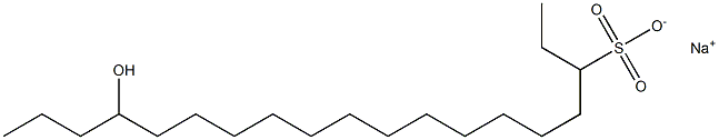 16-ヒドロキシノナデカン-3-スルホン酸ナトリウム 化学構造式