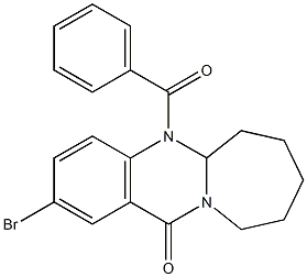 5a,6,7,8,9,10-Hexahydro-5-benzoyl-2-bromoazepino[2,1-b]quinazolin-12(5H)-one 结构式